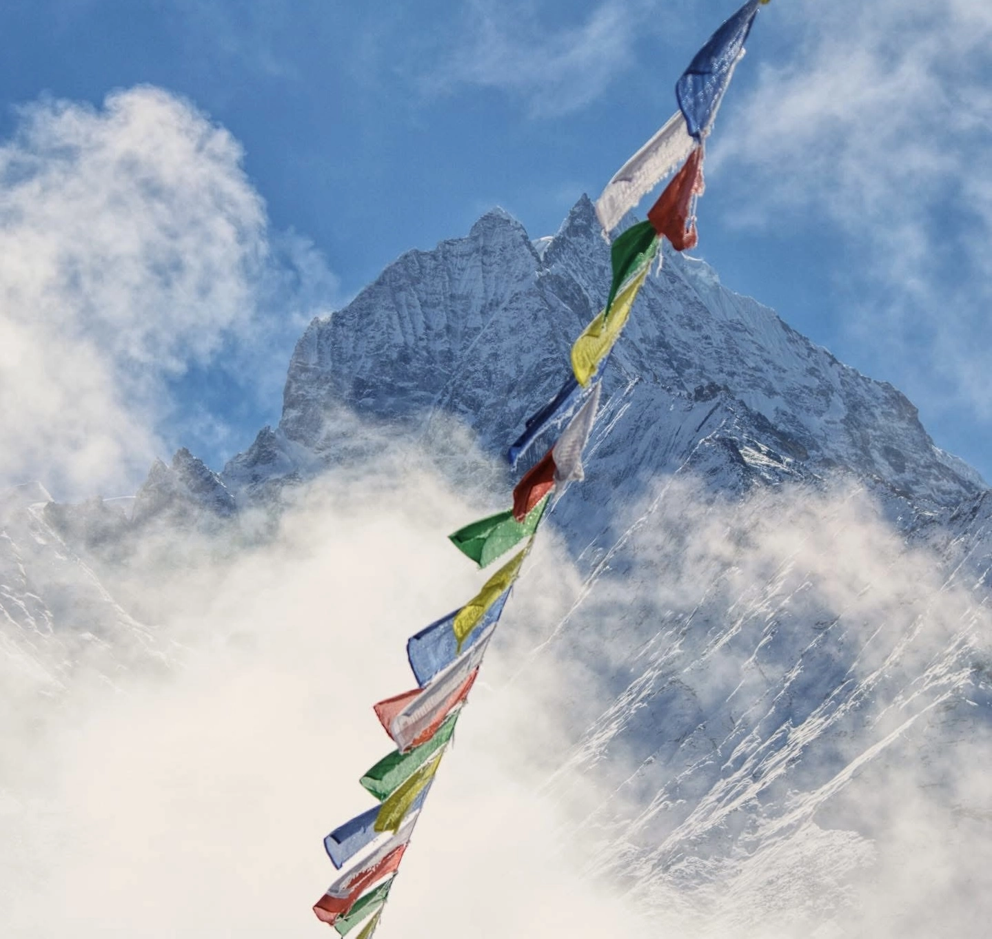 Prayer flags in the Himalayas